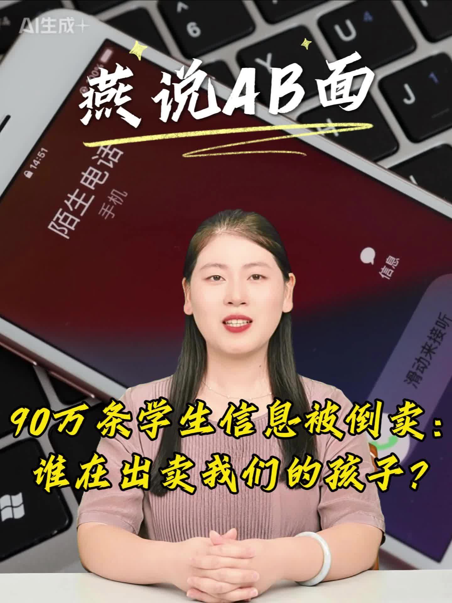 燕说AB面丨90万条学生信息被倒卖：谁在出卖我们的孩子？