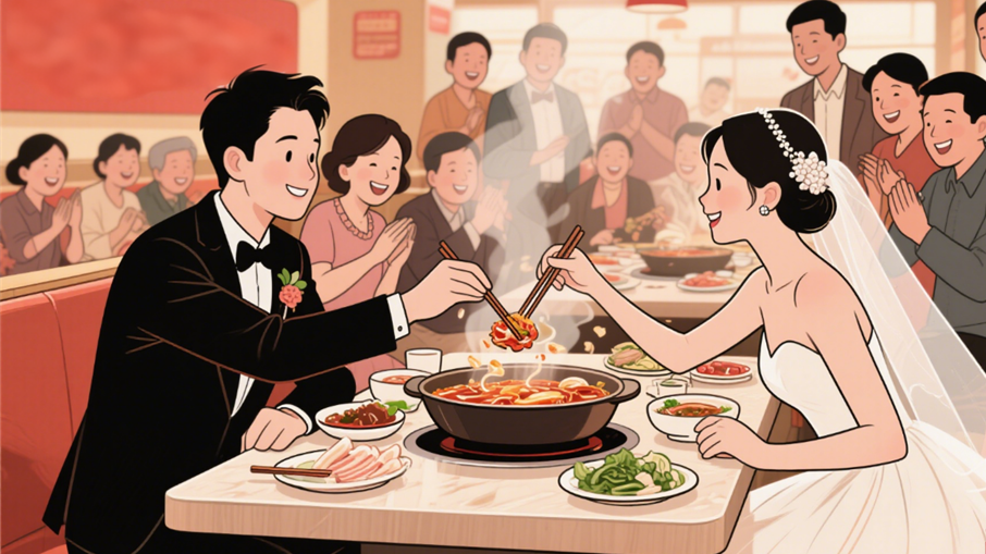华声漫评：婚事简办 祝福不减