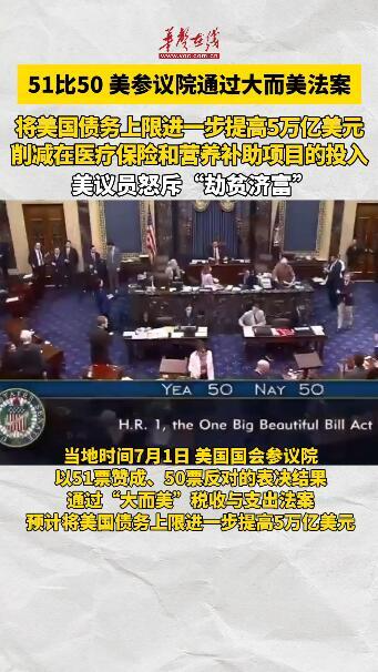 美参议院通过大而美法案