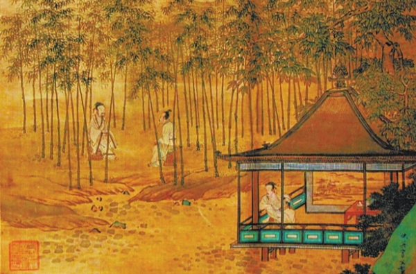 竹梧蔭里聽溪聲