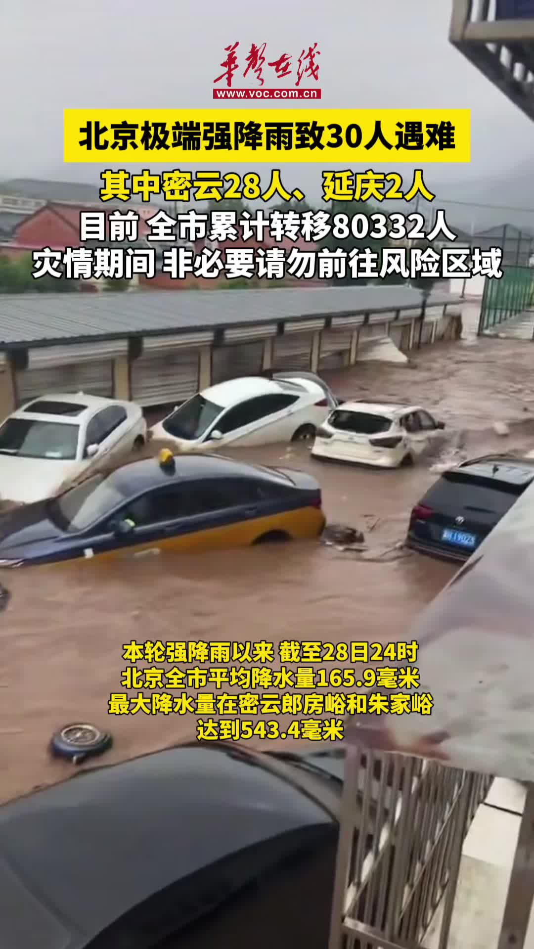 北京極端強降雨致30人遇難 