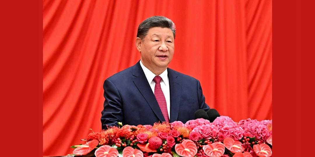 习近平等党和国家领导人出席庆祝中华人民共和国成立76周年招待会