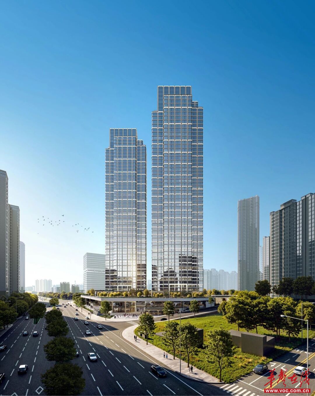 建投二建中标运达滨江广场超高层项目 湘江东岸将添200米新地标