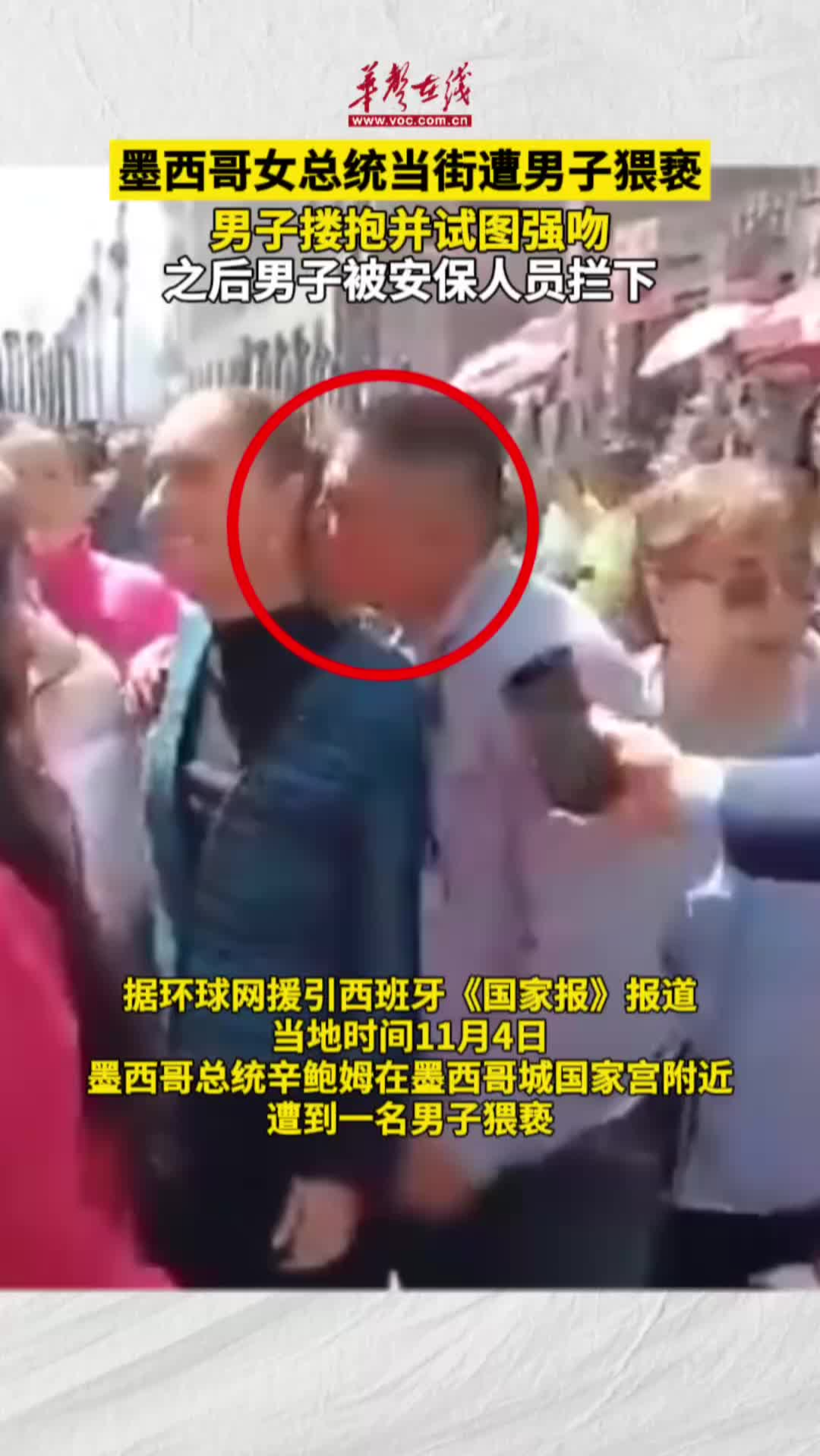 墨西哥女總統(tǒng)當(dāng)街遭男子猥褻