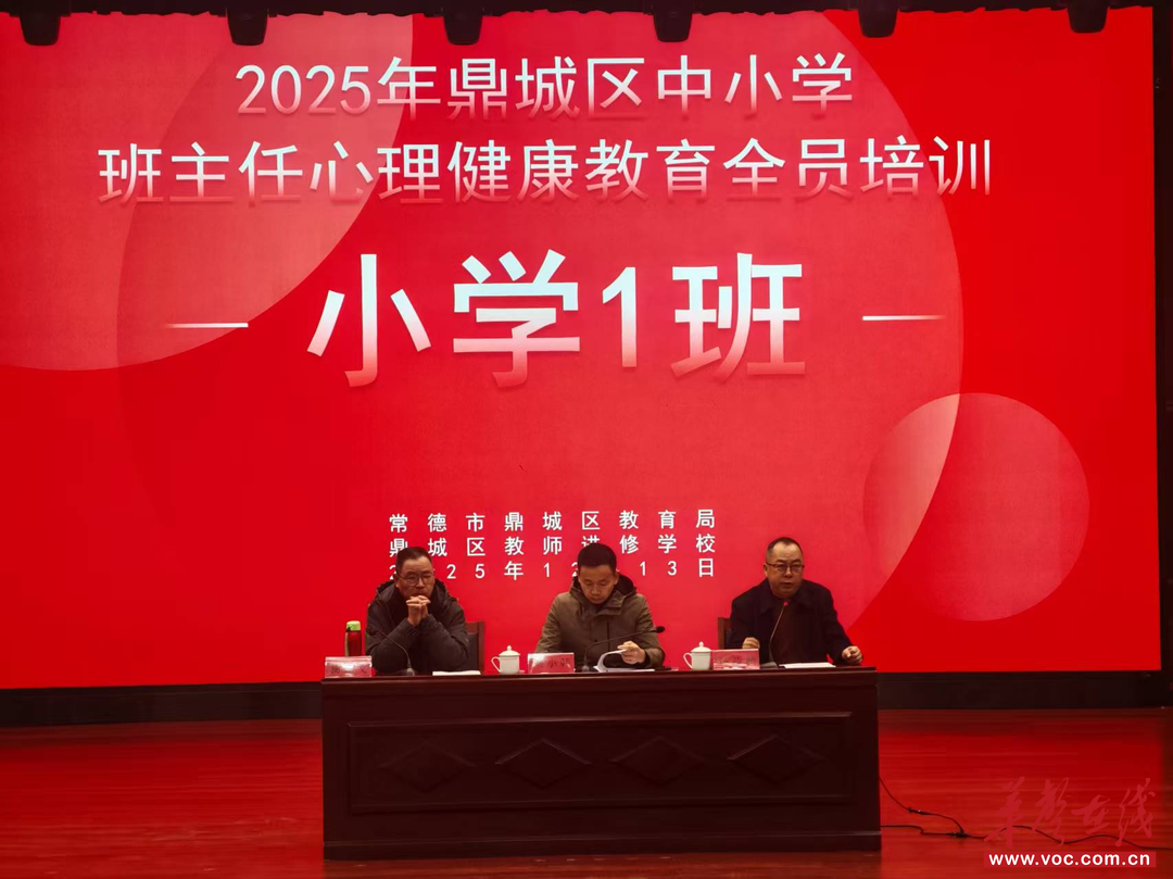 鼎城区开展班主任心理健康教育全员培训