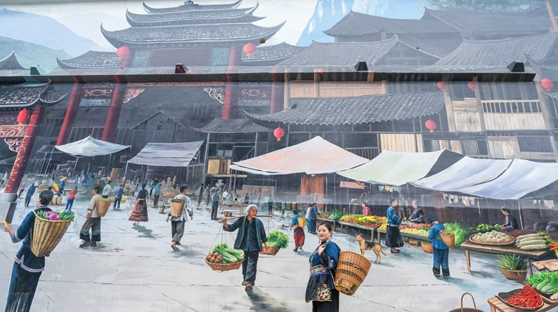 民俗墙绘成文旅新景观