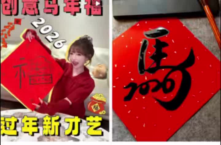 2026年味新玩法， “馬年福字”掀創作熱潮