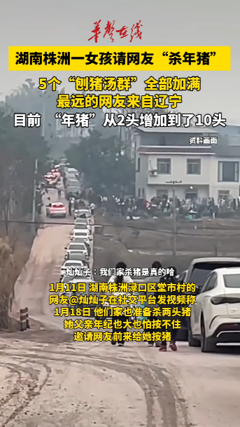 湖南株洲一女孩请网友帮忙“杀年猪”