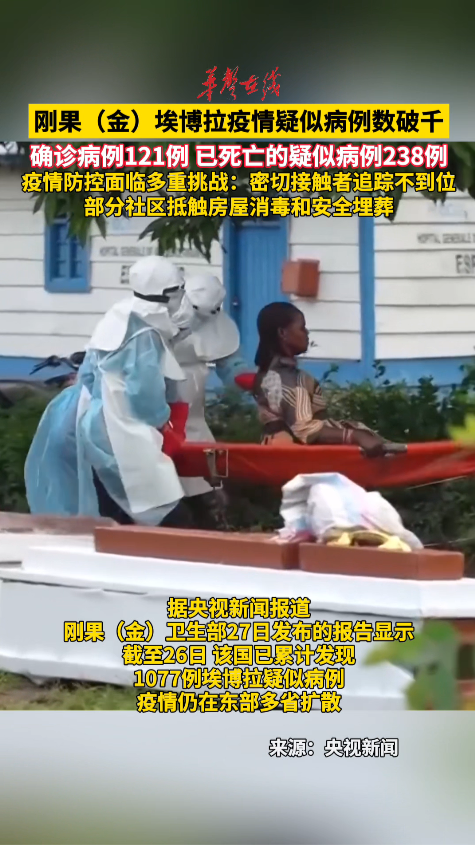 刚果（金）埃博拉疫情疑似病例数破千