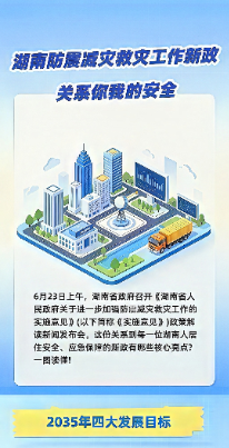 【图解】湖南防震减灾救灾工作新政，关系你我的安全