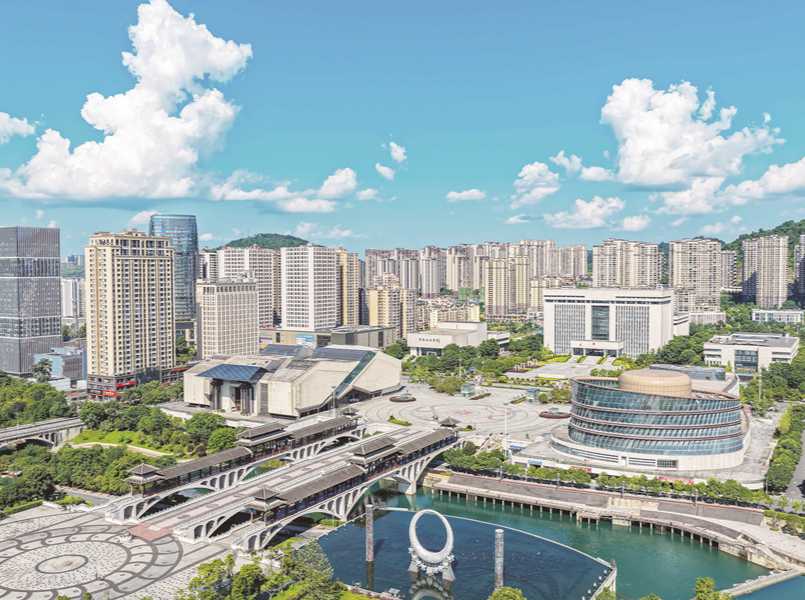 蓝天白云 城市画卷