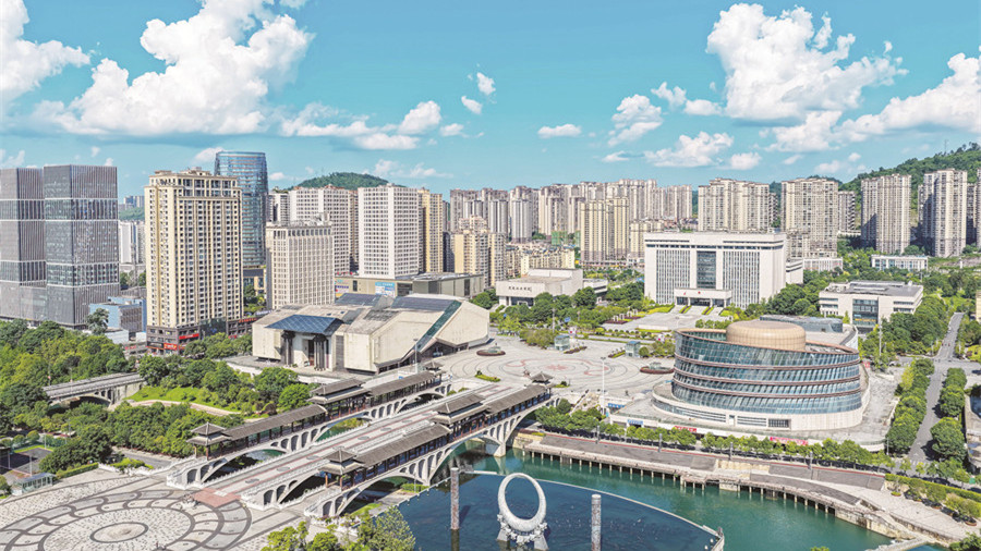蓝天白云 城市画卷