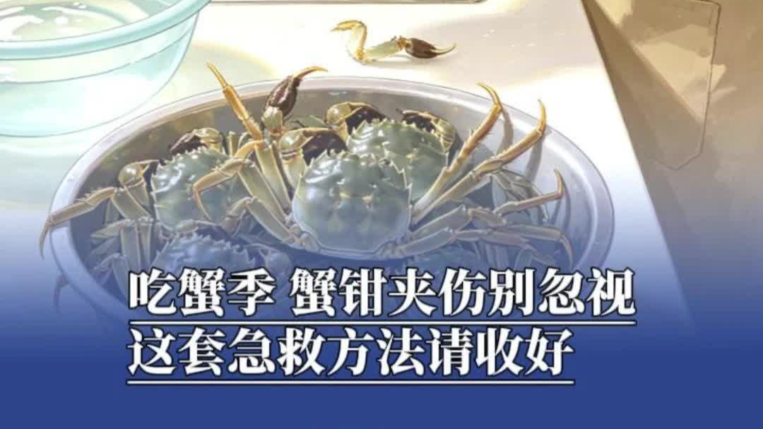 蟹钳夹伤别忽视，这套急救方法请收好