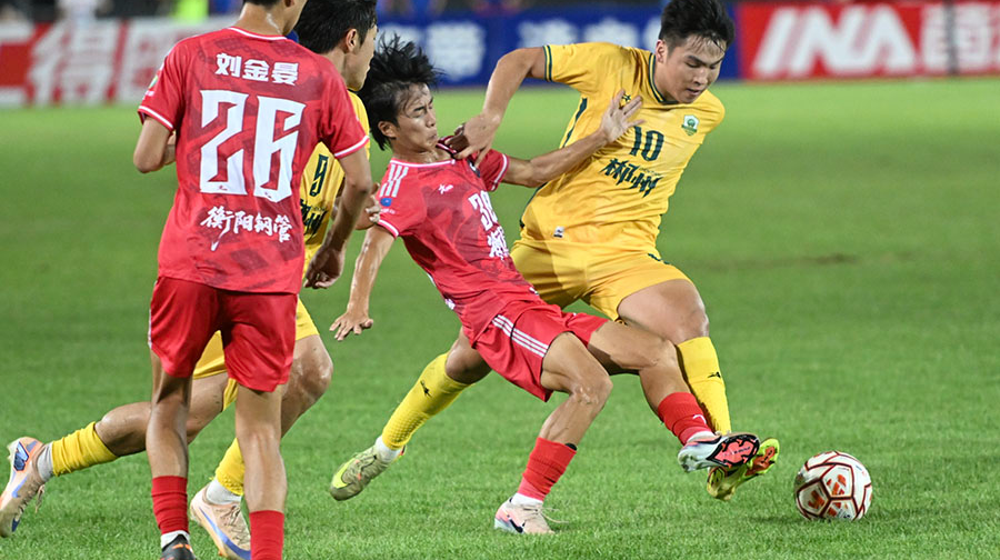 两度落后两度扳平 衡阳2:2战平郴州