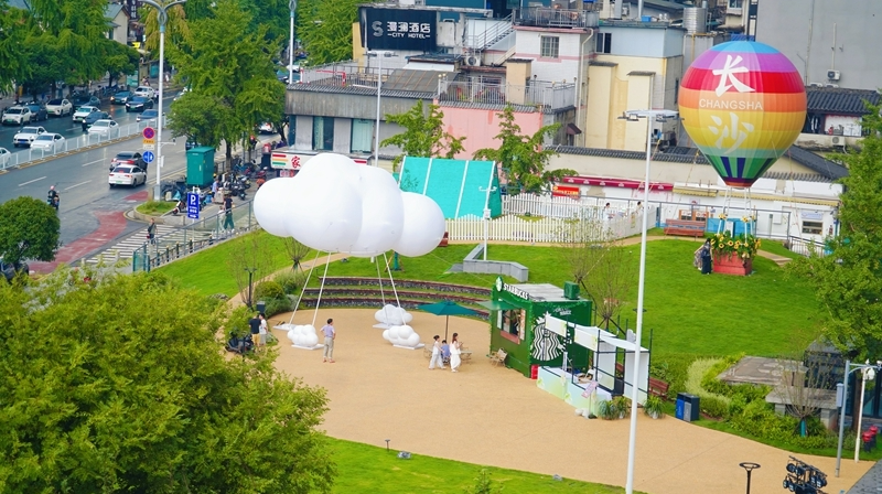 长沙五一商圈新添都市绿洲