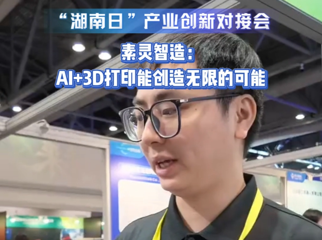 “湖南日”产业创新对接会｜素灵智造：AI+3D打印能创造无限可能